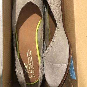 TOMS Jutti 9.5 Desert Taupe Suede Diamond NEW